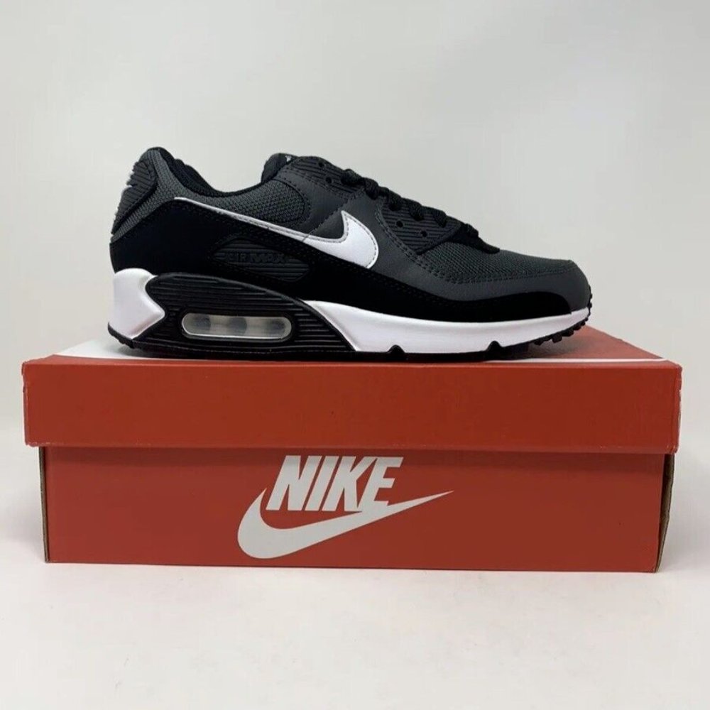 Authentic Nike Air Max 90 CN8490-002 Iron Grey White Smoke Black Sneaker Shoe